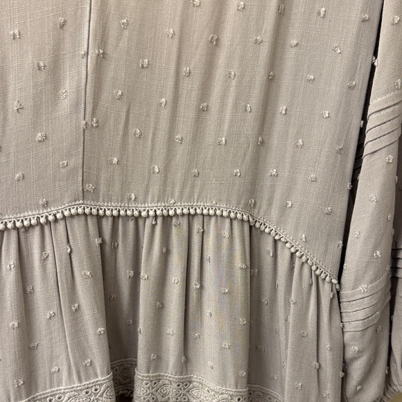 Love Stitch boho Light Purple Gray Long Sleeve Dress - Medium - Picture 8 of 8